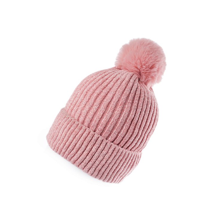 Gorro con pompones para niña