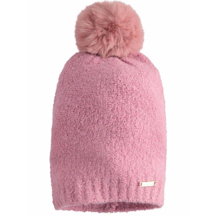 Gorro con pompones para niña