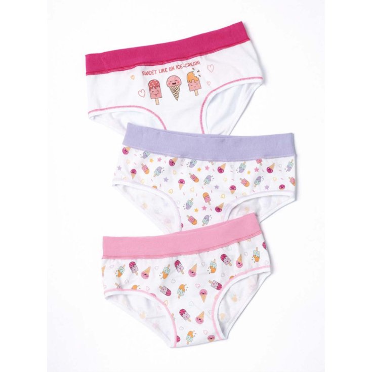 Tris calzoncillos bragas de niña jadea