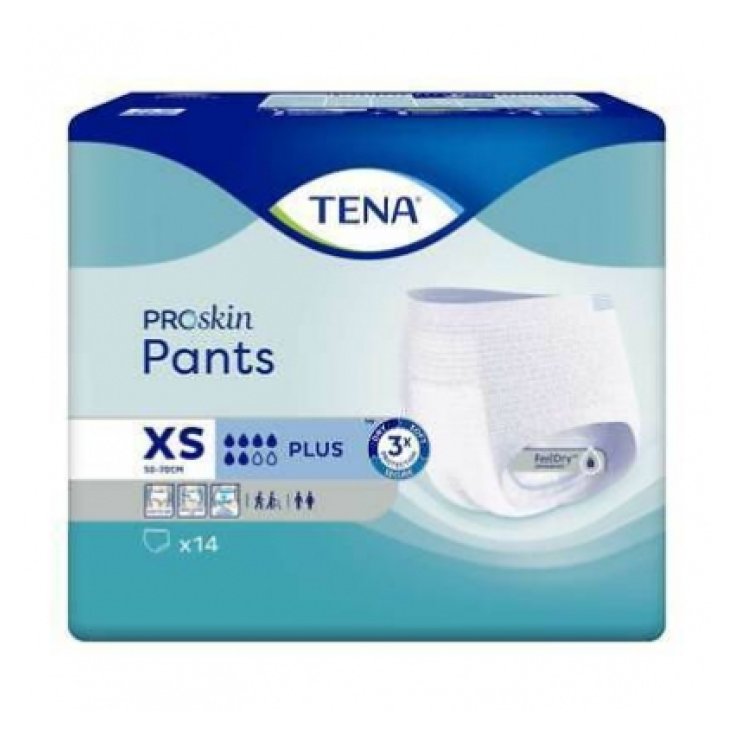 PANTALONES TENA PLUS XS 14PZ