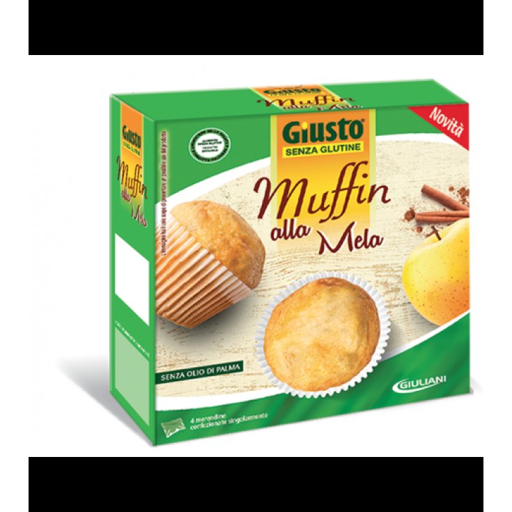 GIUSTO S/G MUFFIN MANZANA 4PZ 50G