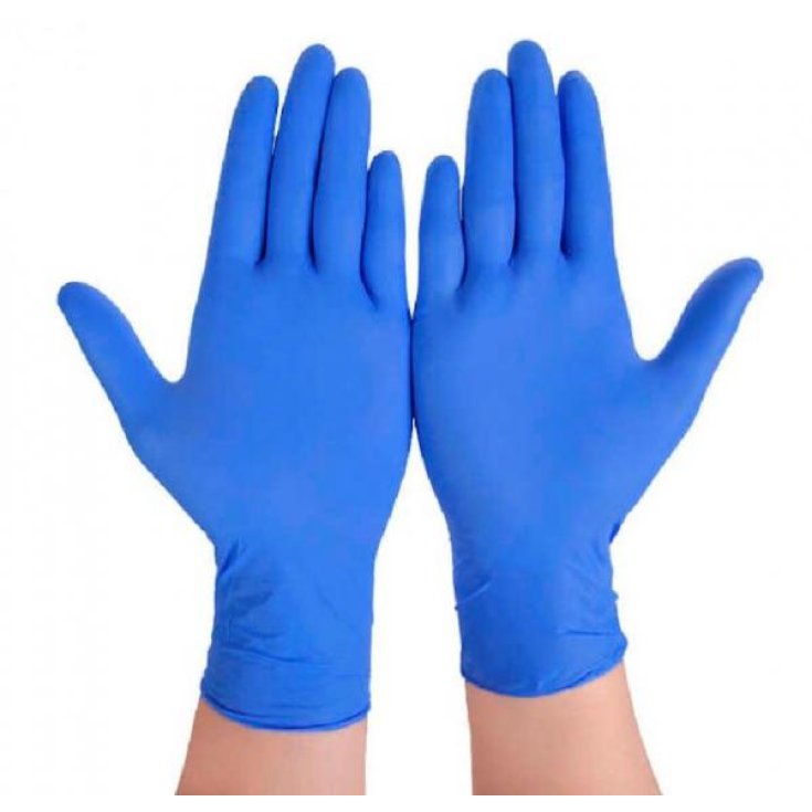 Guantes Nitrilo Sin Polvo RS Farmacare Mis Grande 100 Piezas