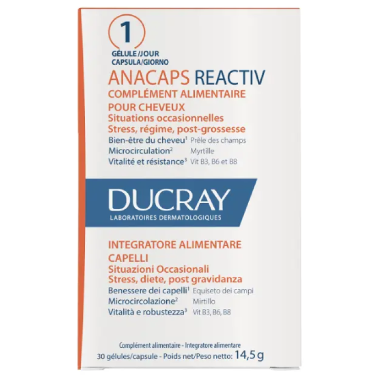 Anacaps Reactiv Ducray 30 Cápsulas