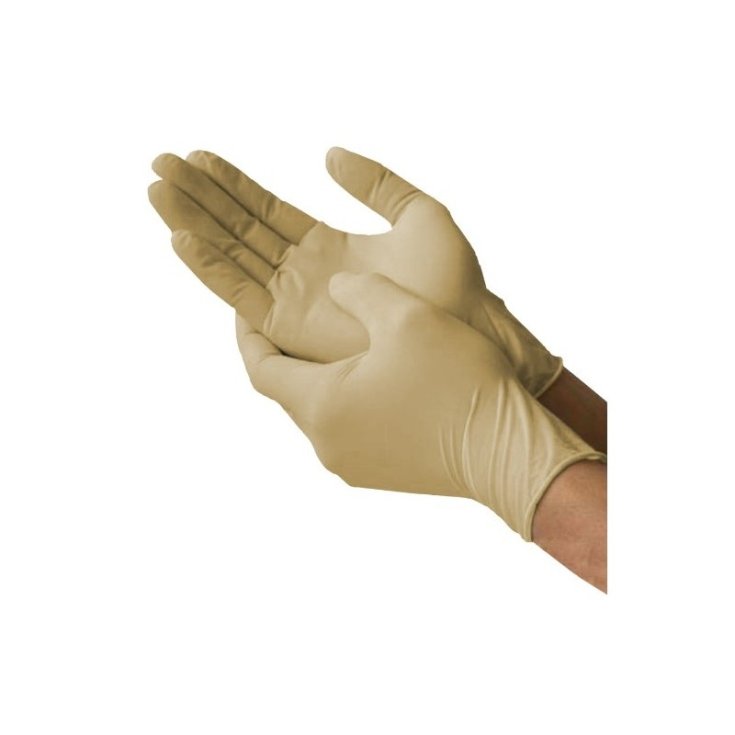 GUANTES LATEX CON POLV S 100UNDS