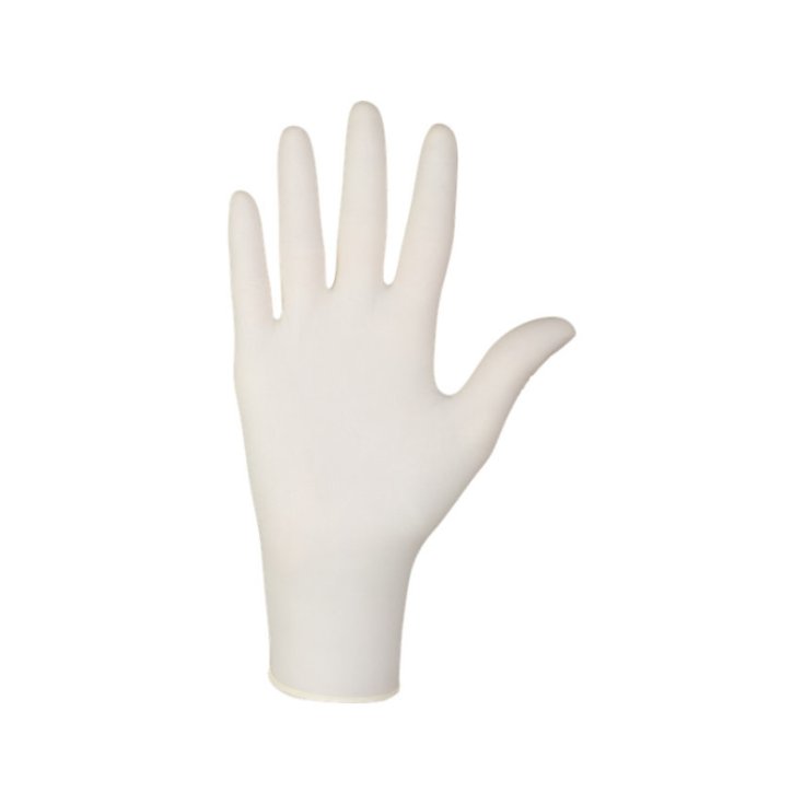 GUANTES LATEX CON POLV M 100UNDS