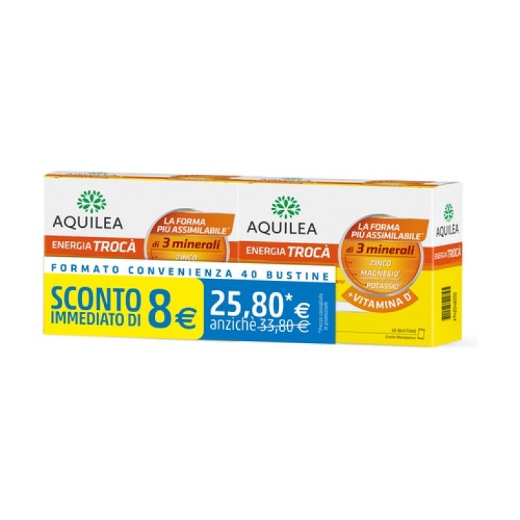 Trocà Energy + Vitamina D Aquiilea 40 Sobres Bipack