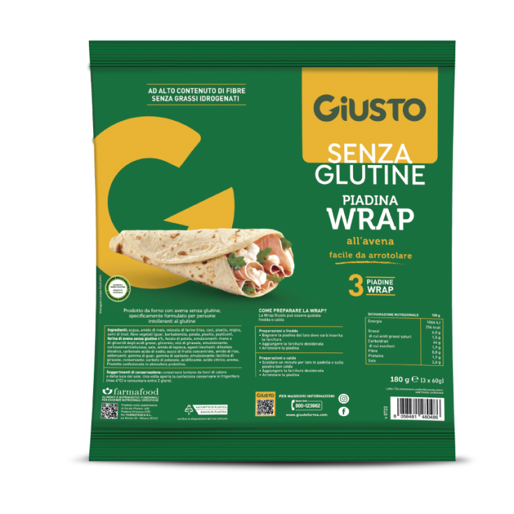 RIGHT S/G WRAP AVENA 3X60G