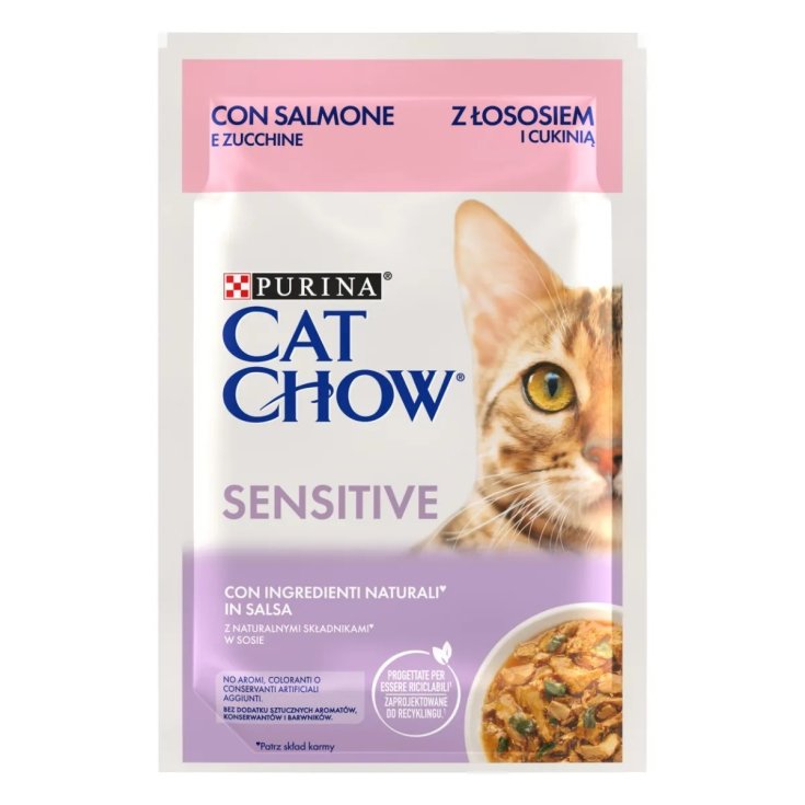CAT CHOW SENSING SALM&AZÚCAR 4X85GR