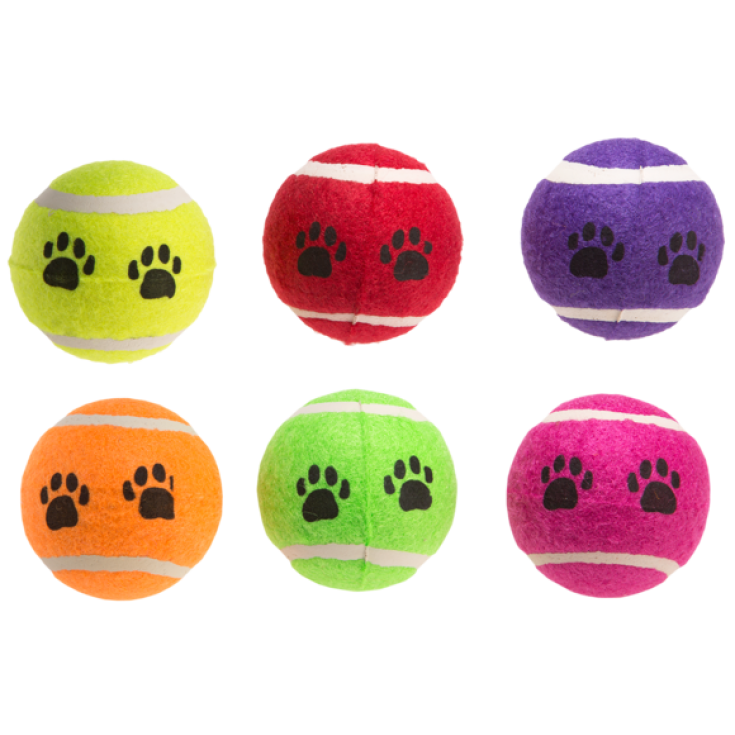 "JUEGO PELOTAS DE TENIS GIMDOG 6PZS 2.5"""