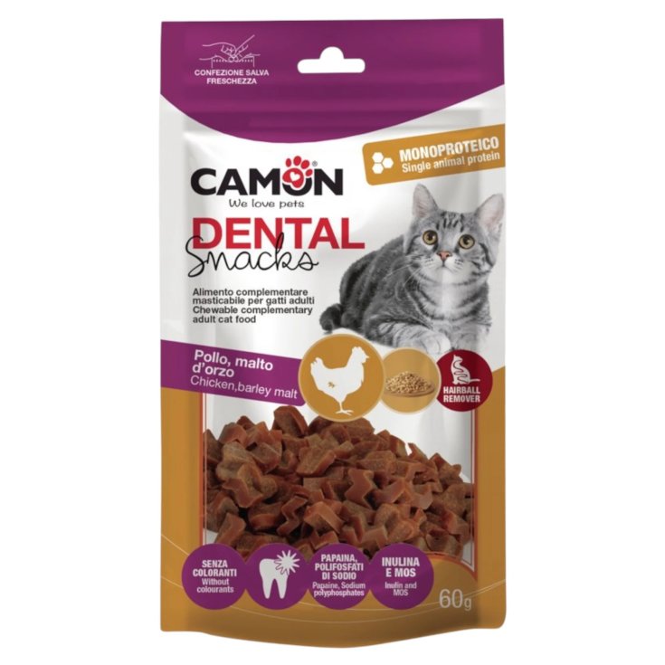 CORAZONES DE POLLO Y MALTA DE GATO 60G