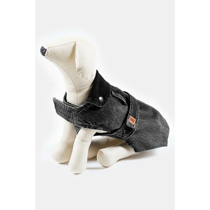 ABRIGO DENIM NEGRO TALLA 30