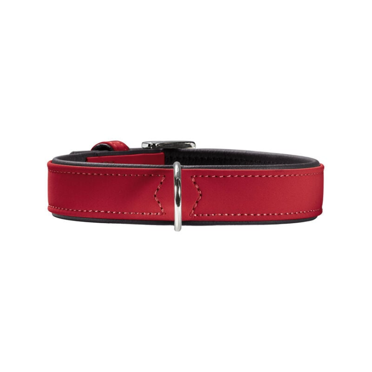 COLLAR SUAVE NEGRO/ROJO 35X700MM