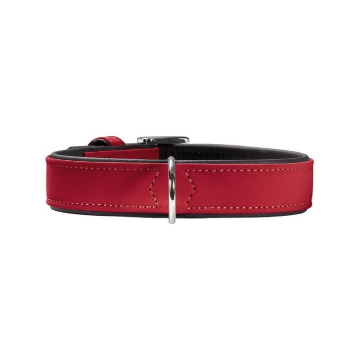 COLLAR SUAVE NEGRO/ROJO 25X550MM