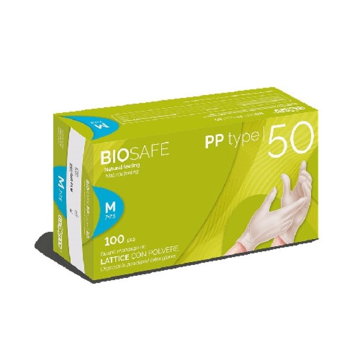 GUANTE BIOSAFE PP 50 LATT M