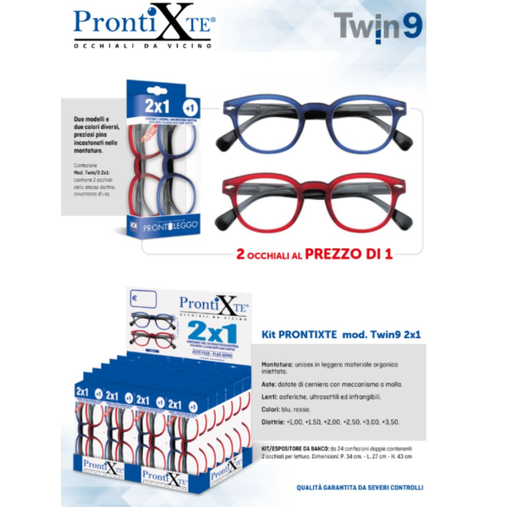 PRONTIXTE TWIN 9 AZUL RO +1.50