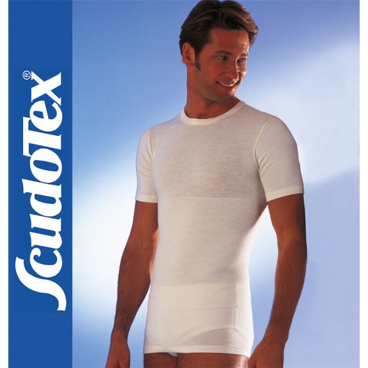 Camisa blanca media manga con cinturón para hombre Talla 4 Scudotex