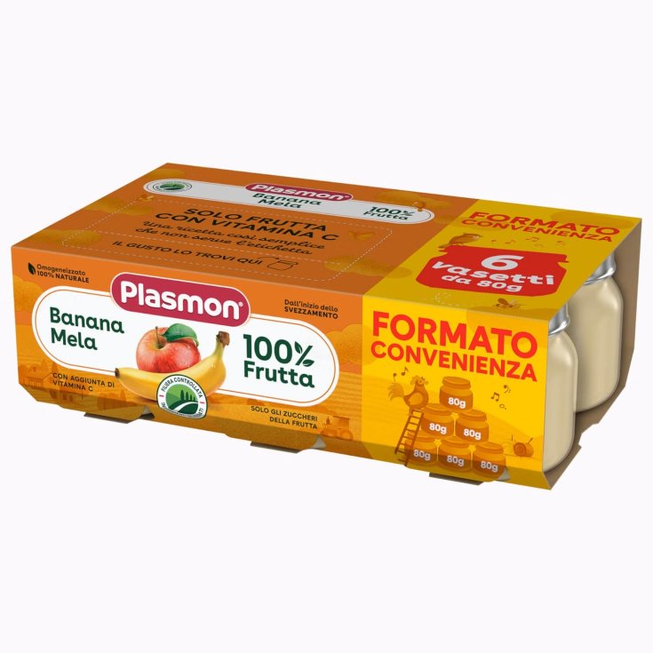 PLASMON OMOG BANANA MELA 6X80G