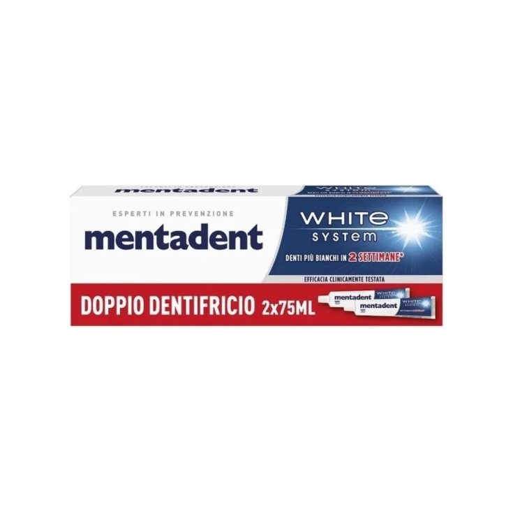 MENTADENT WHITE SYSTEM2PZ 75ML