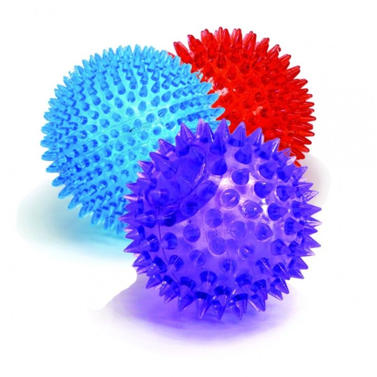 SUPER BALL SQUEAK&LIGHT 9CM