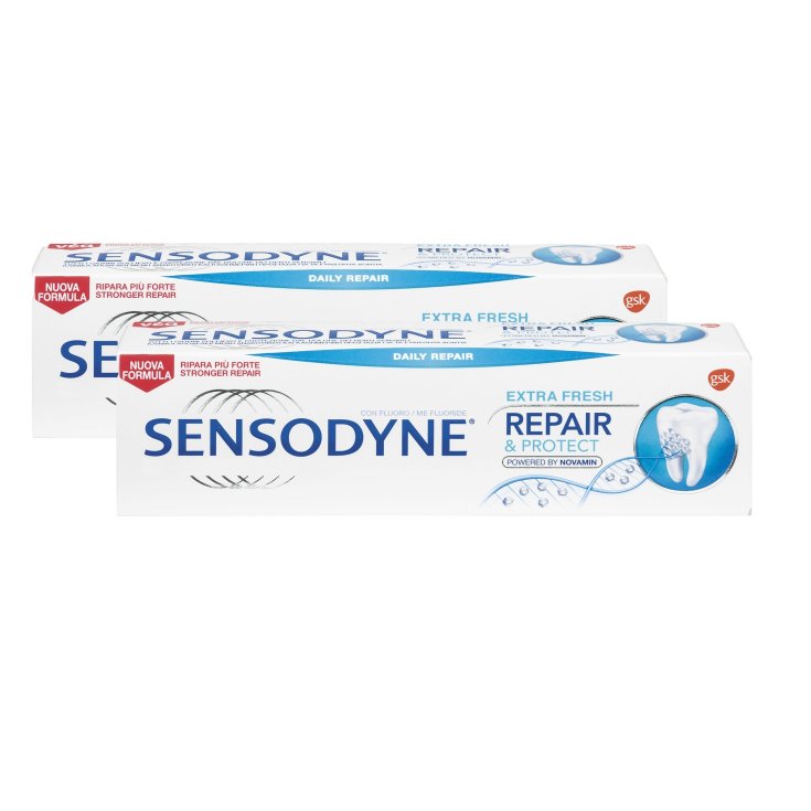 Sensodine Repair & Protect Extra Fresh Dentifricio 2x75ml