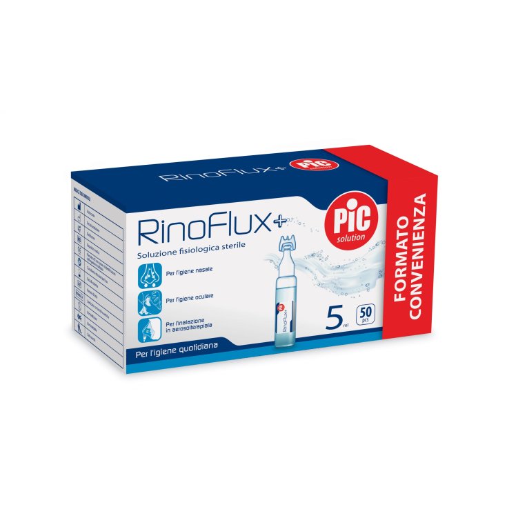 RinoFlux+ Soluzione Salina Isotonica 5ml Pic Solution 50 Pezzi