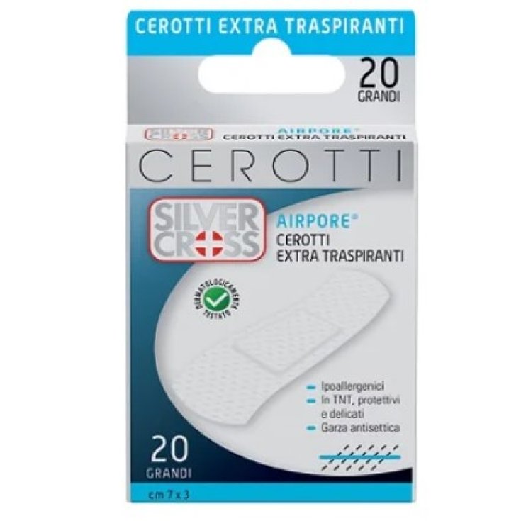 Airpore Cerotti Extra Traspiranti 7x3 SilverCross 20 Pezzi Grandi