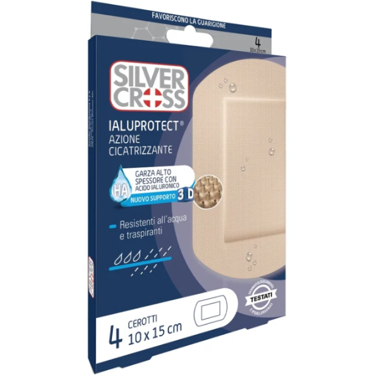 Ialuprotect 3d 10x15cm Silver Cross 4 Pezzi