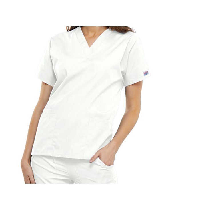Casacca Scollo A V Cherokee Originals - Donna M - Bianco GIMA