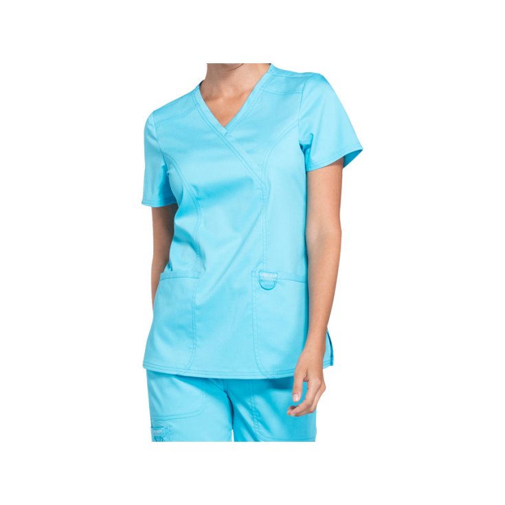 Casacca Finto Incrocio Cherokee Revolution - Donna XXS - Turchese GIMA