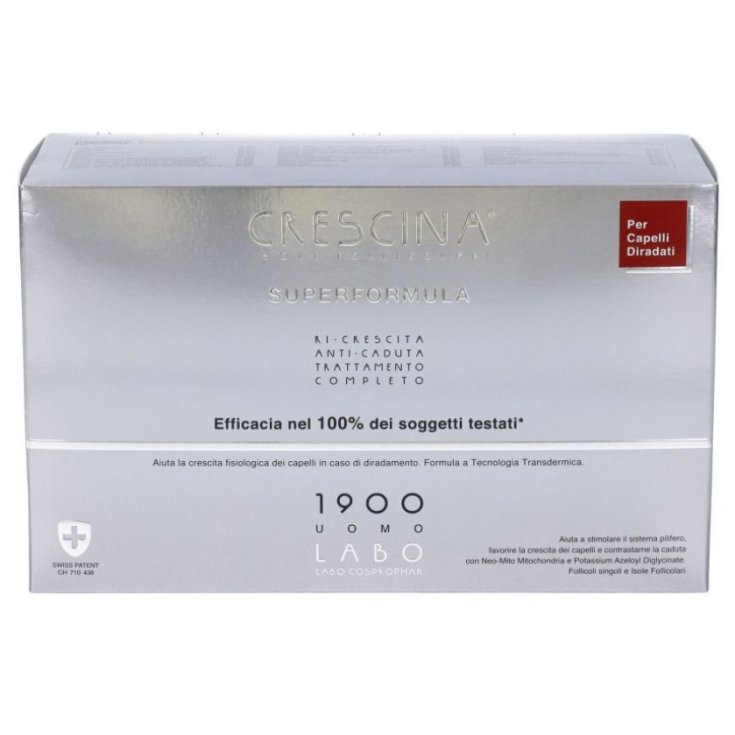 Crescina Isole Follicolari Super Formula 1900 Uomo 20+20 Fiale