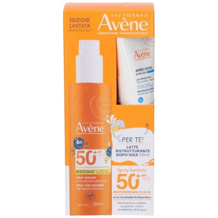 Spray Solare Bambini Spf50 200ml + Latte Doposole Ristrutturante 50ml Av&egrave;ne 1 Set