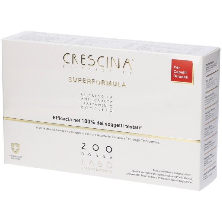Crescina Ri Crescita Superformula 200 Donna Labo 10+10 Fiale Da 3,5ml