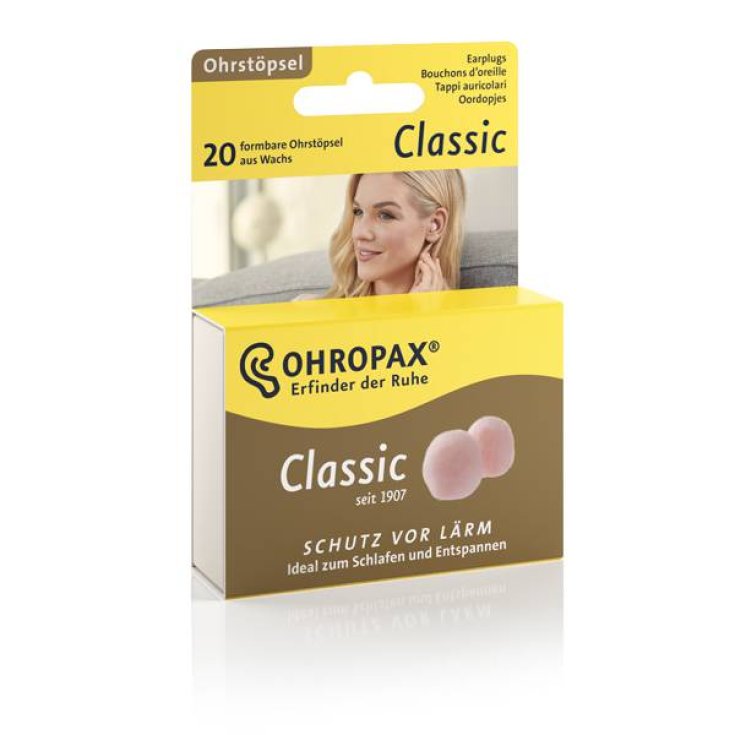 OHROPAX Classic Tappi Auricolari in Cera 20 Pezzi