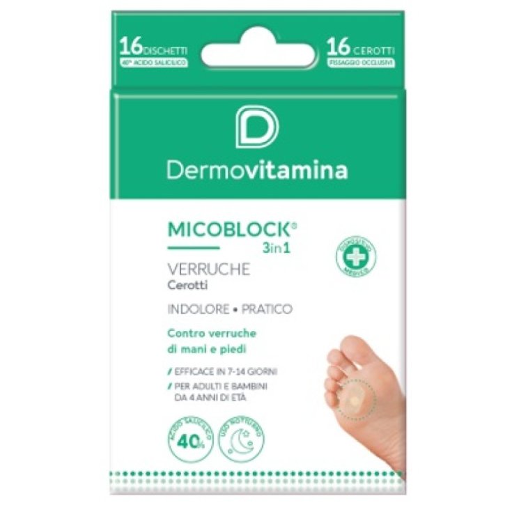 Micoblock&reg; 3in1&nbsp;Verruche Dermovitamina 16 Patch