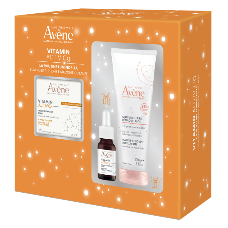 Eau Thermale Av&egrave;ne Cofanetto Natale Luminosit&agrave; Vitamin Activ Cg, Rughe, macchie Cutanee