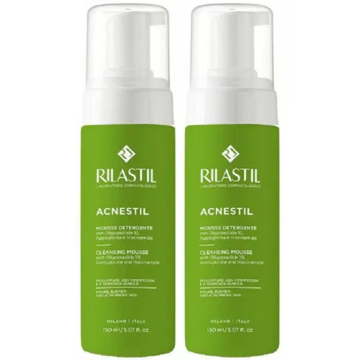 Rilastil Acnestil Mousse Detergente Viso 165ml Bipack