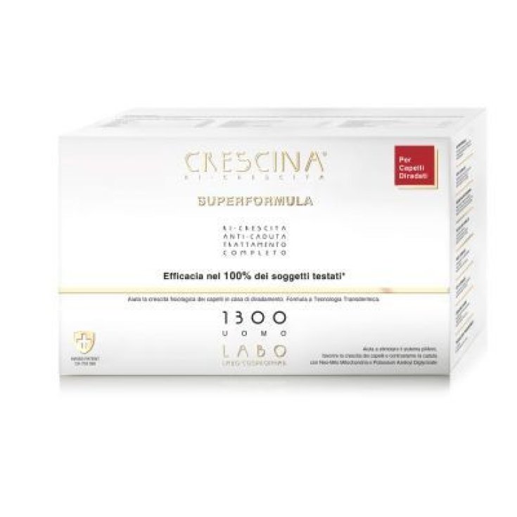 Crescina Super Formula Uomo 1300 20+20 Fiale Trattamento Completo