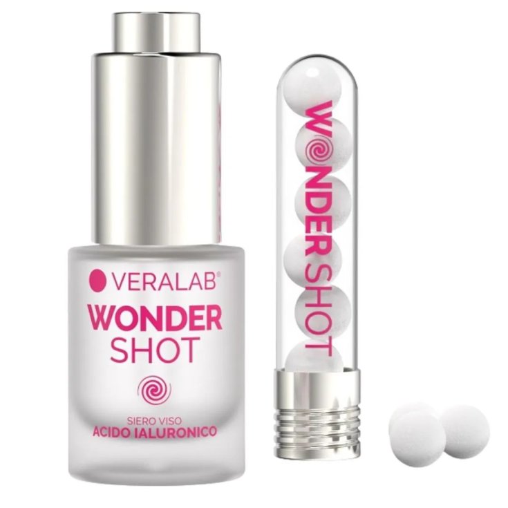 Veralab Wonder Shot Siero Viso Acido Ialuronico 15ml + 7 Sfere Vitamina C