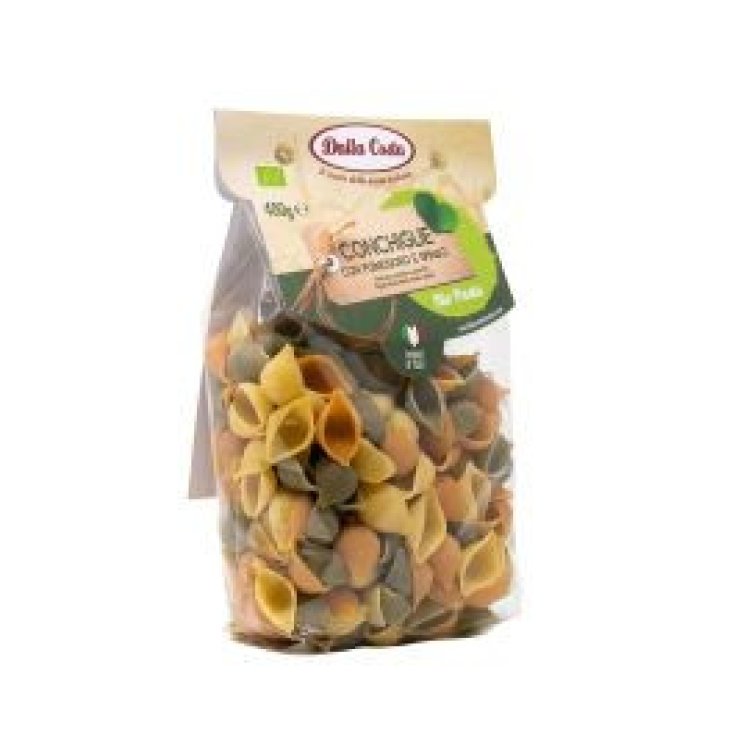 Dalla Costa Pasta Vegana Conchiglie Tricolori Pomodoro Spinaci Bio 400g
