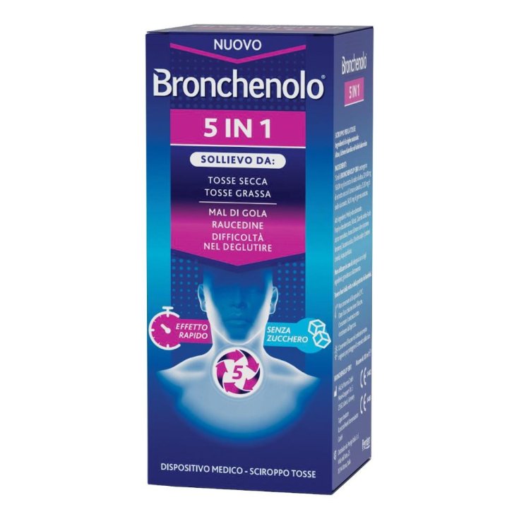 Bronchenolo 5 in 1 Sciroppo Tosse Secca e Grassa 120ml