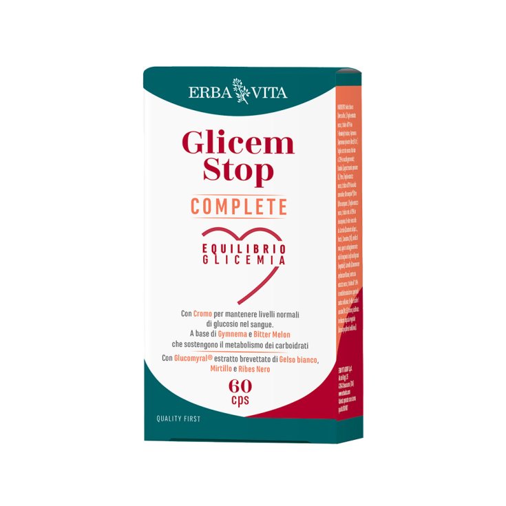 Erba Vita Glicem Stop Complete: Integratore Metabolismo Carboidrati, 60 Capsule