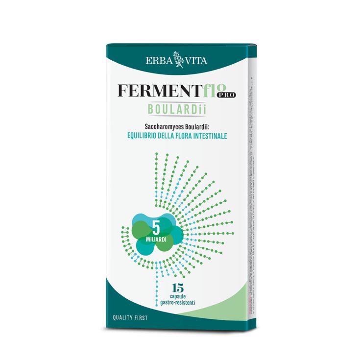 Erba Vita Fermentflor Pro Boulardii Integratore per Equilibrio Intestinale, 15 Capsule