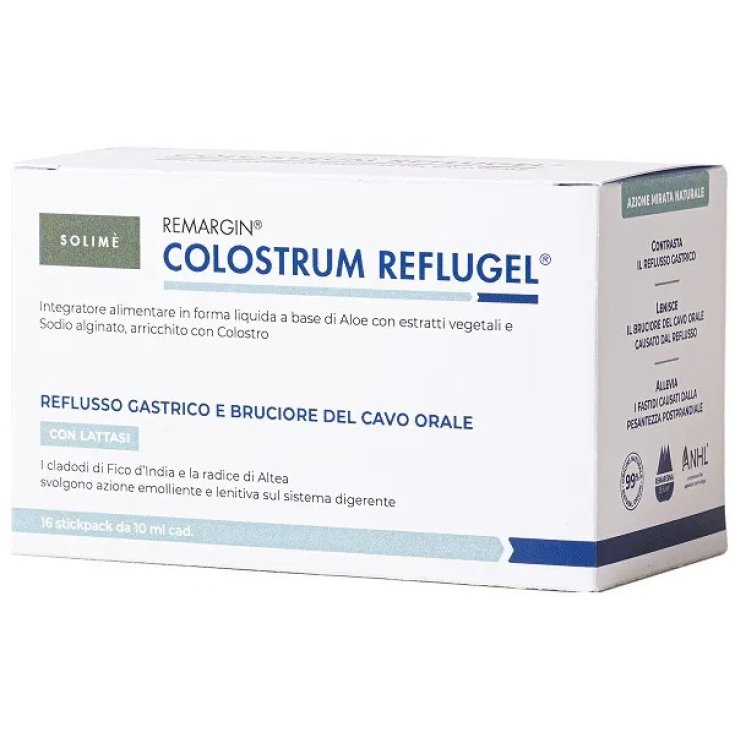 Solimè Remargin Colostrum Reflugel Integratore Alimentare Reflusso - 16 Stick