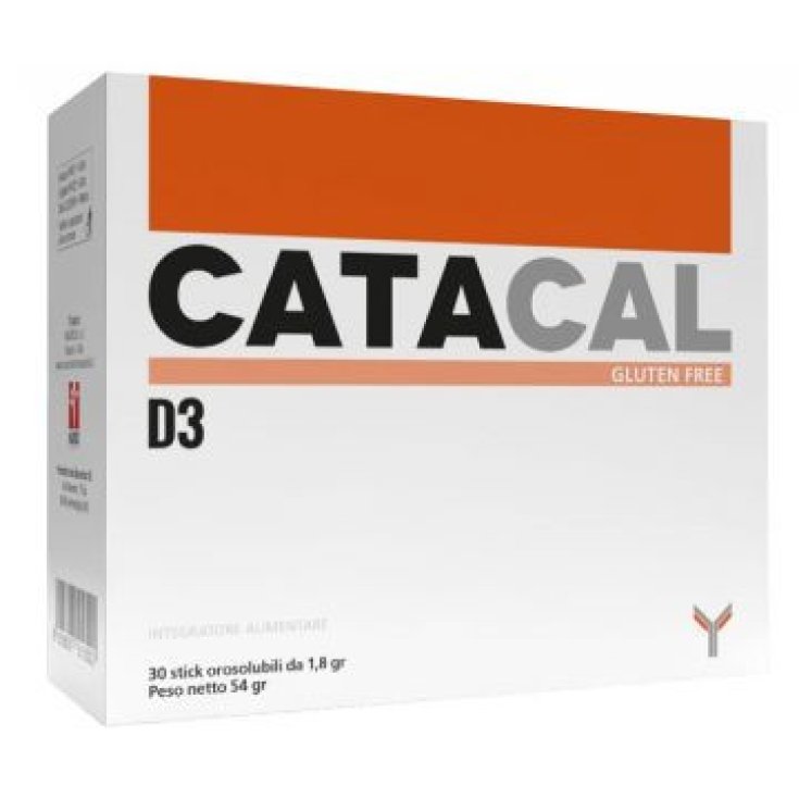 Nacros Catacal D3 Integratore Calcio e Vitamina D3, 30 Stick Orosolubili