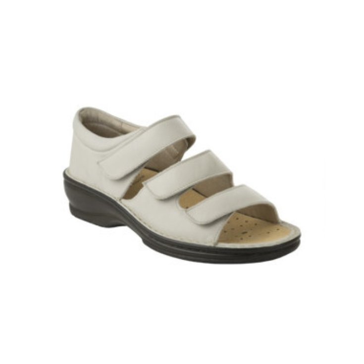 Scholl's Sibille Rei Sandali Donna Comfort in Pelle Off-White