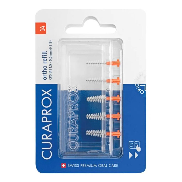 Curaprox CPS 14 Ortho Ricarica 5 Scovolini Arancioni