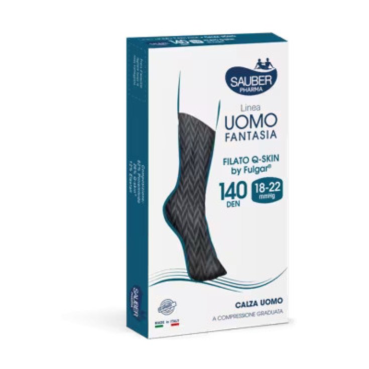 Sauber Calza Uomo Qskin 140 Denari Spigata Nero L/XL