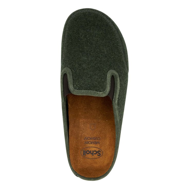 Scholl's Elio Wool Pantofola Man Dark Green 45