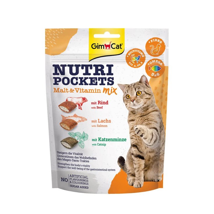 GIMCAT NUTRI POCKETS MAL&VIT