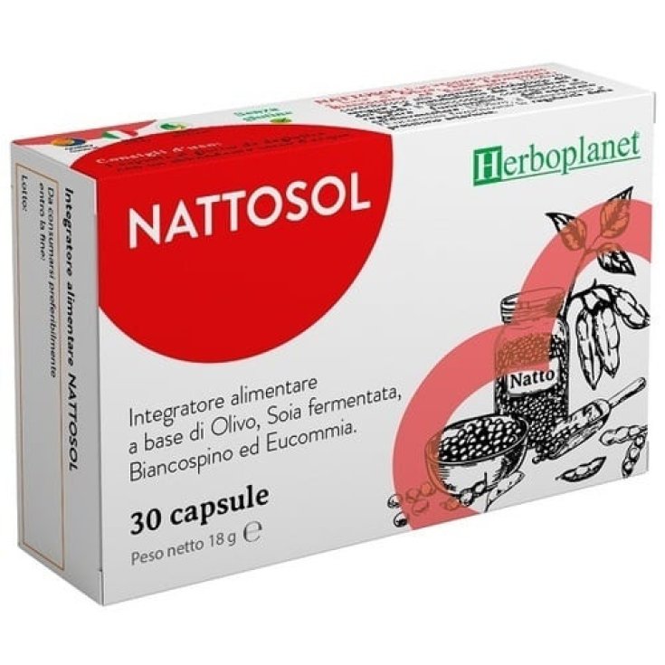 Herboplanet Nattosol Integratore per Pressione e Circolazione - 30 Capsule